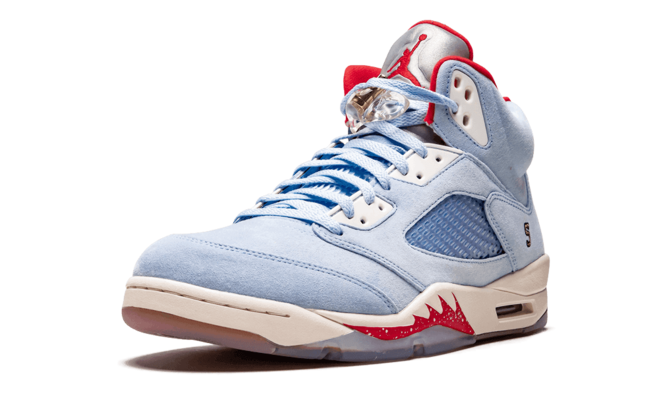 Men's retro fashion sneakers - Jordan Air Jordan 5 Retro TROPHY ROOM ICE BLUE/UNIVERSITY RED-SAIL-M