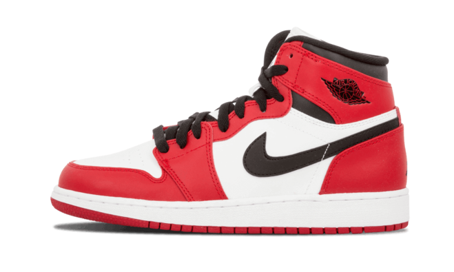 Men's AIr Jordan 1 Retro High OG GS - WHITE/VARSITY RED-BLACK Chicago Style