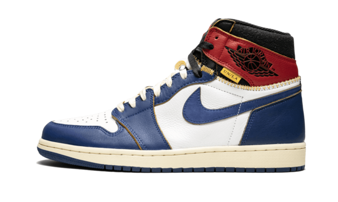 Classic Men's Sneakers - Air Jordan 1 Retro HI NRG/UN Union Storm Blue White/Stormblue-Varsity Red Buy Original