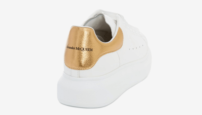 Discounted Women's Sneakers Alexander McQueen Oversized Light Gold/White