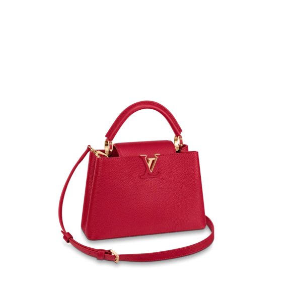 Look fashionable in this original Louis Vuitton Capucines BB for women.