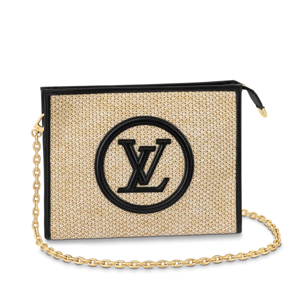 Look original and stylish with the Louis Vuitton Toiletry Pouch On Chain. Buy now and look your best!