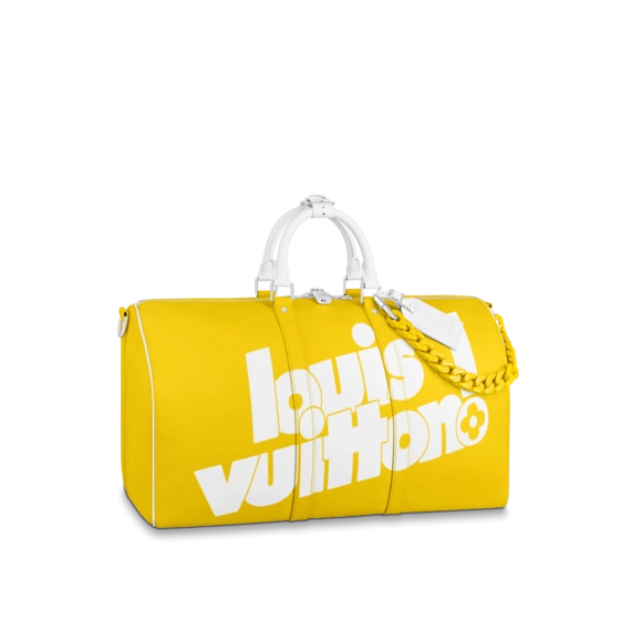 Don't Miss Out: Louis Vuitton Keepall Bandouliere 50 With Acetate Chain for Men Special Offer.