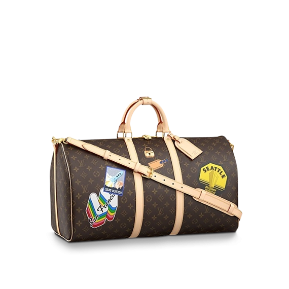 Buy Original Louis Vuitton Keepall Bandouliere 55 My LV World Tour for Women