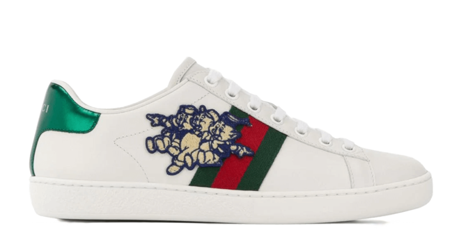 Shop new Gucci Ace for women with Three Little Pigs print