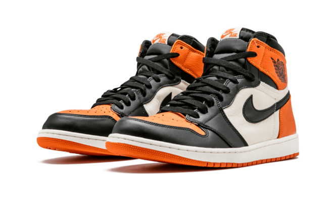 High Top Women's Sneakers in BLACK/STARFISH-SAIL: Air Jordan 1 Retro High OG - Shattered Backboard