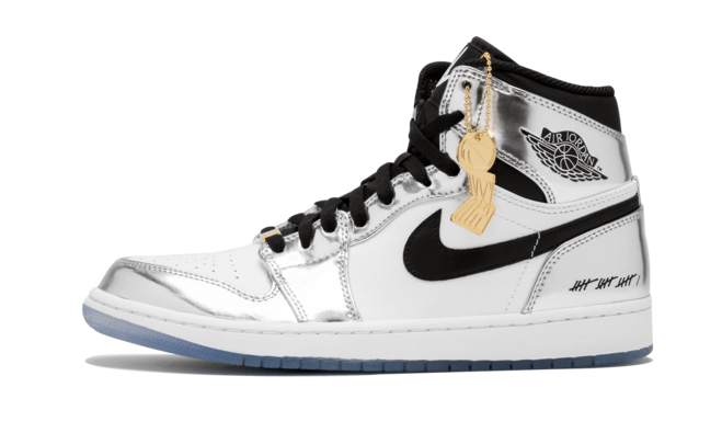 Buy Men's Air Jordan 1 Hi Retro - Think 16 Pass The Torch CHROME/BLACK-WHITE-TURBO GREEN Sneakers