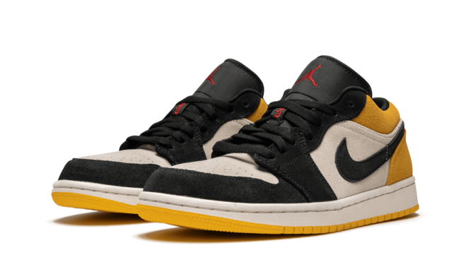 Athletic Shoes for Men - Air Jordan 1 Low University Gold Sail/Gym Red and University Gold