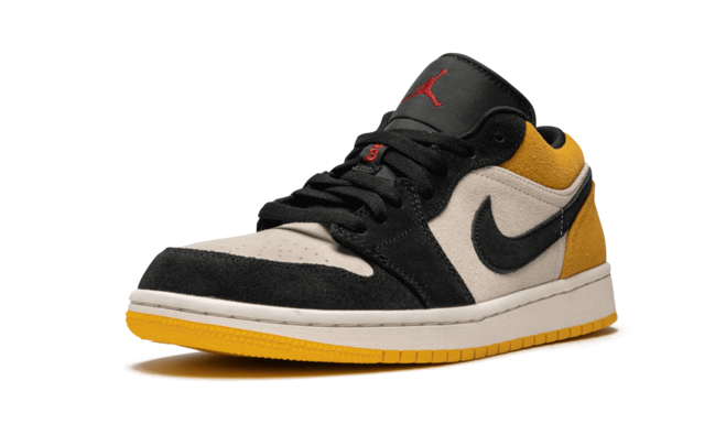 Sport Chic with Air Jordan 1 Low - University Gold, Sail/Gym Red-University Gold