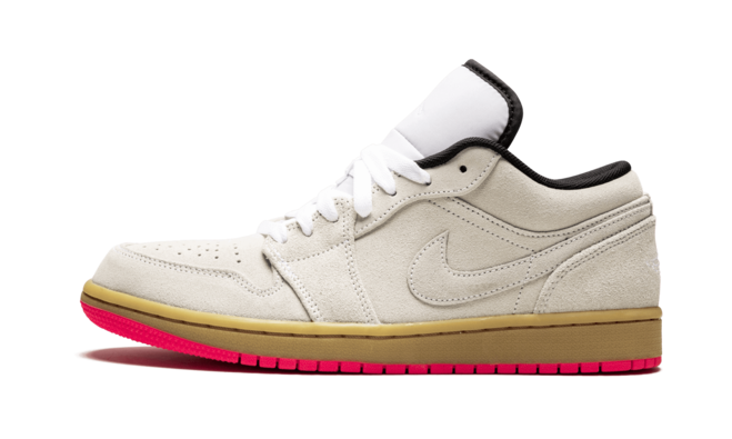 Men's shoes from Outlet: Air Jordan 1 Low Hyper Pink WHITE/WHITE-GUM YELLOW