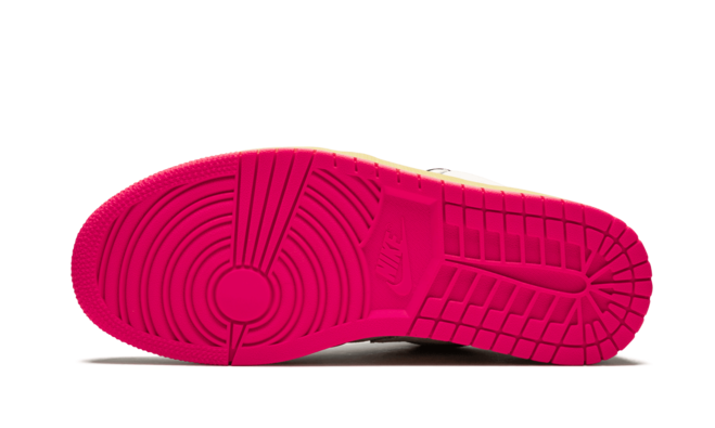 Stylish sneakerwear for men: Air Jordan 1 Low Hyper Pink WHITE/WHITE-GUM YELLOW