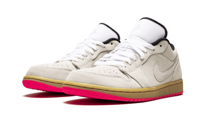 Outlet offering exclusive Air Jordan 1 Low in Hyper Pink WHITE/WHITE-GUM YELLOW
