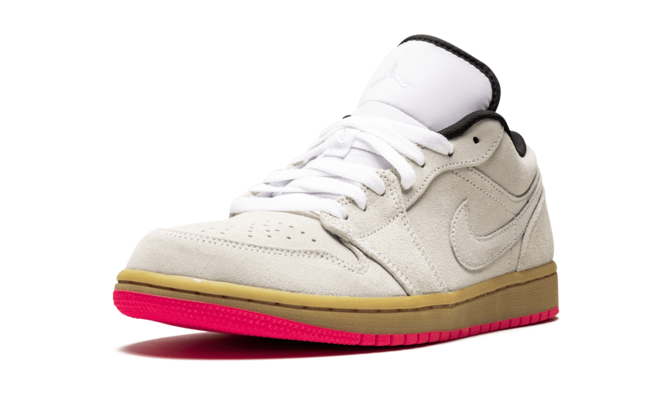 Get the Cool Air Jordan 1 Low in Hyper Pink WHITE/WHITE-GUM YELLOW from Outlet