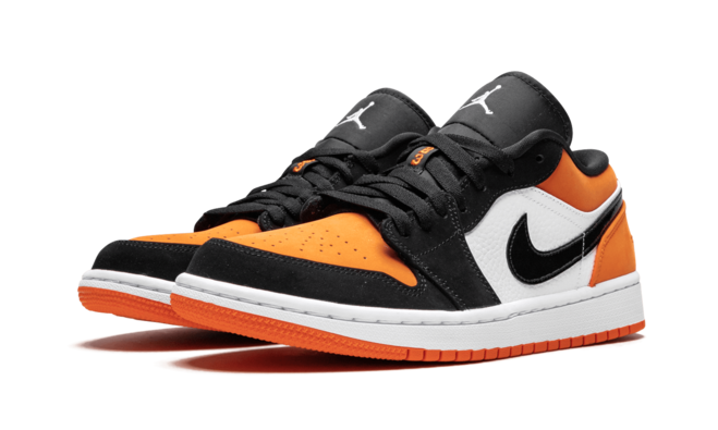 Stylish Air Jordan 1 Low Shattered Backboard Black/White-Starfish Women's Shoes