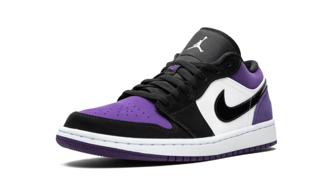 Get Women's Air Jordan 1 Low in Court Purple White/Black-Court Purple | Buy Now