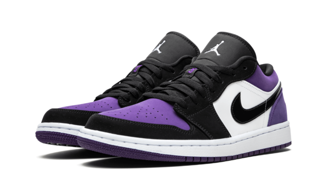 Buy Men's Stylish Air Jordan 1 Low Court Purple Sneakers at our Store