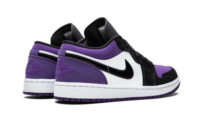 Air Jordan 1 Low Court Purple Sneakers - Perfect for Men - Shop Now