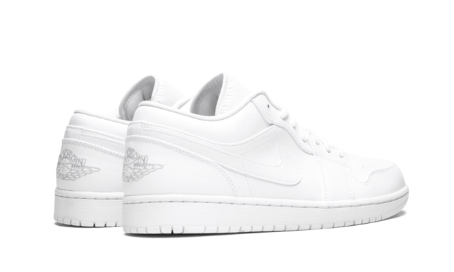 Men's Shoes on Sale - White Metallic Silver Air Jordan 1 Low