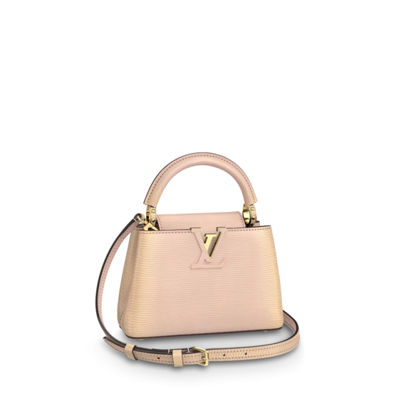 Buy a New Louis Vuitton Capucines Mini Light Pearly Gold, perfect for any woman!