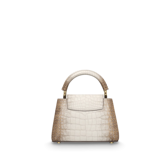 Make a Statement with Louis Vuitton Capucines Mini Sahara Naturel Gold - Buy Now!