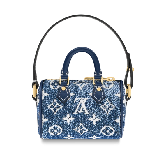 Sale on a Louis Vuitton Micro Speedy Denim Bag Charm - perfect for styling up any outfit!