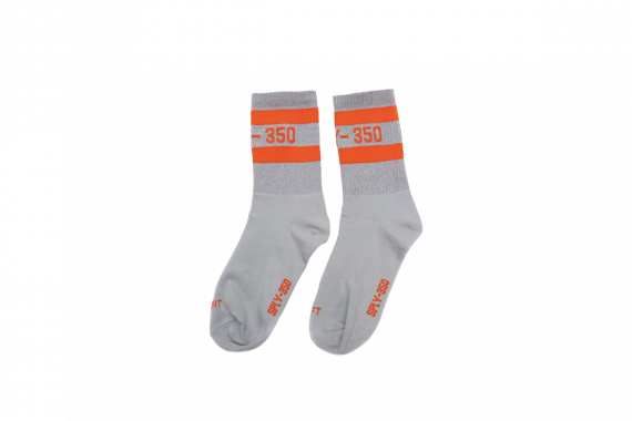  Yeezy Sply-350 Gray Reflective Socks