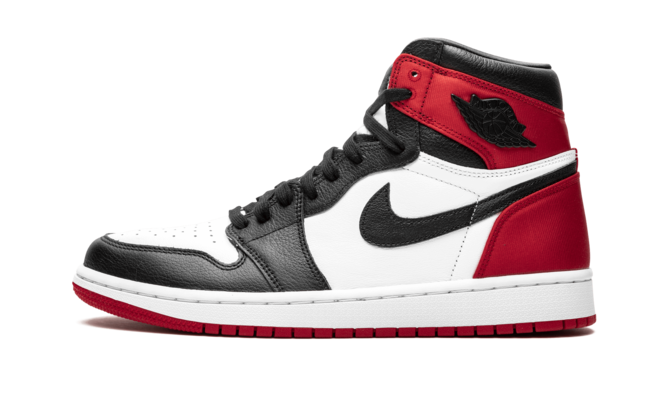 Men's Nike Air Jordan 1 High OG Satin Black Toe Sneakers - New