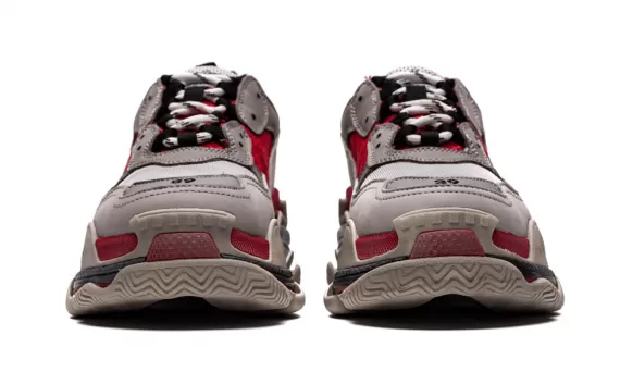 Get the Original Balenciaga Triple S Trainer Gray Red for Women!