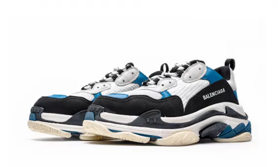 Shop the New Balenciaga Triple S - Black/Blue for Men