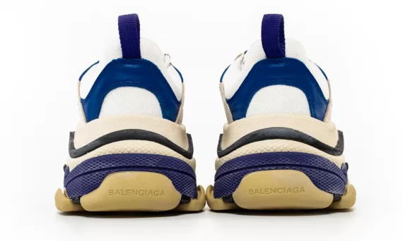 Men's Outlet Sale - New Balenciaga Triple S Trainer White Navy Purple