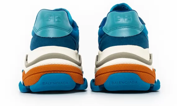 Alt: New Balenciaga Wmns Triple S Trainer Blue White Orange