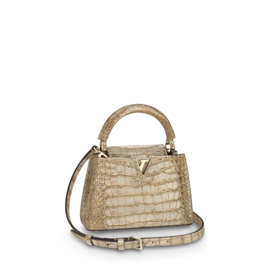 Buy this Louis Vuitton Capucines Mini White Gold Color for Women - New!