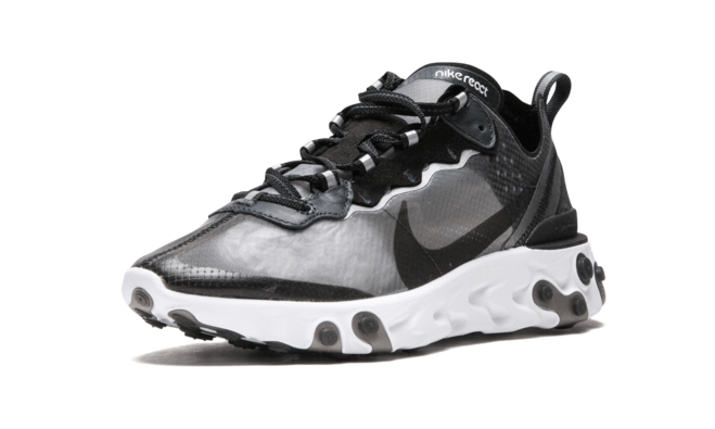 Get the iconic Nike React Element 87 Anthracite Black-White for men.