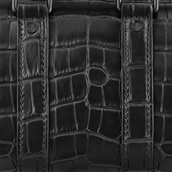 Get the Authentic Louis Vuitton Keepall XS Croco Matte Black for Men