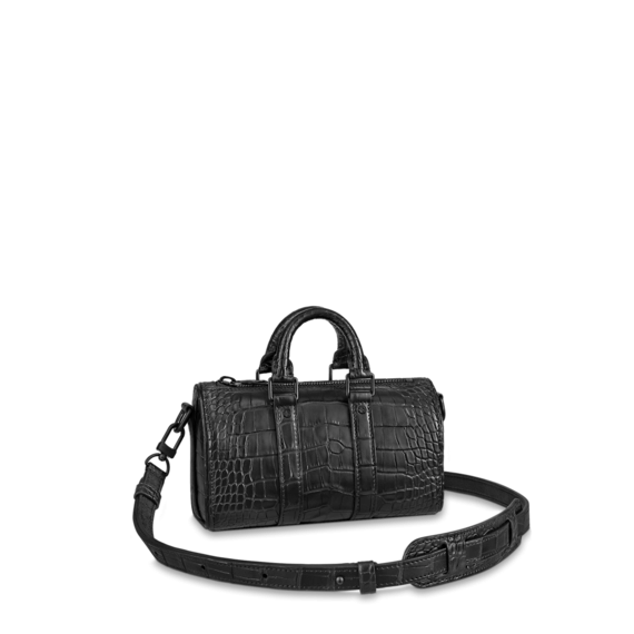 Buy the Louis Vuitton Keepall XS Croco Matte Black for Men