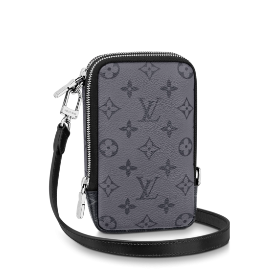 Woman Shopping for louis Vuitton Double Phone Pouch Gray at Outlet