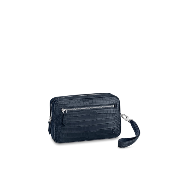 Louis Vuitton Clutch Kasai - Dark Blue Color - Women's Outlet Sale! Get It New Now!