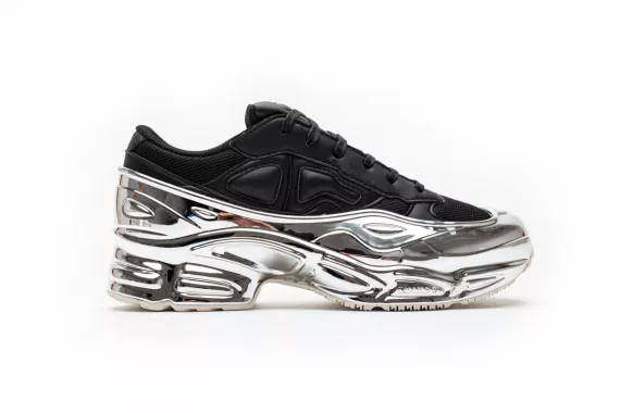 Get the Latest Ozweego Raf Simons Core Black Silver Metallic for Men
