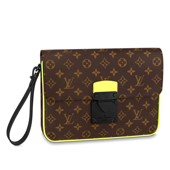 Buy Louis Vuitton S Lock A4 Pouch Yellow for Men - Original