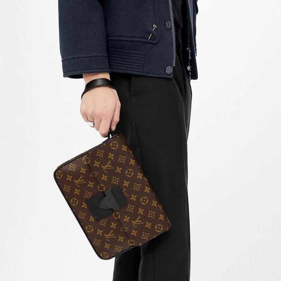 Shop Stylish Louis Vuitton S Lock A4 Pouch for Men