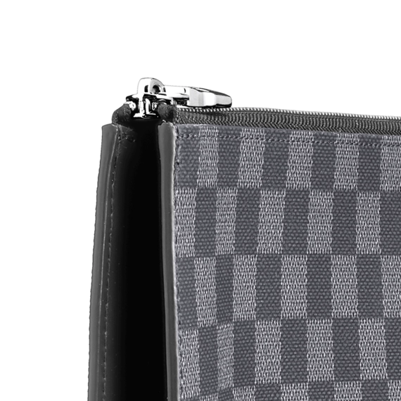 Shop Now - Louis Vuitton POCHETTE JOUR GM Silver Color Metallic Pieces - Perfect For Men