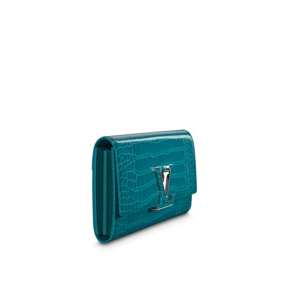 Sale Alert: Get your Louis Vuitton Capucines Wallet Bleu Canard Blue for Women.