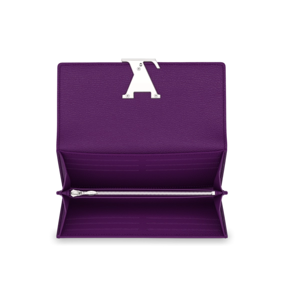 Shop the Brand New Amethyste Purple Louis Vuitton Capucines Wallet for Women
