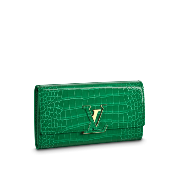 Shop the Original Louis Vuitton Capucines Wallet for Women at our Outlet - Emeraude Green