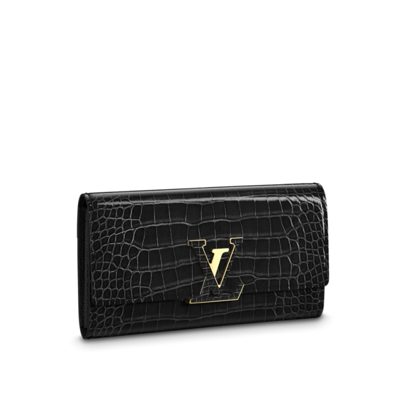 New Louis Vuitton Capucines Wallet Black - Perfect Gift for Her