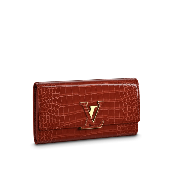 Louis Vuitton Capucines Wallet Fauve Brown- Buy Original New for Women