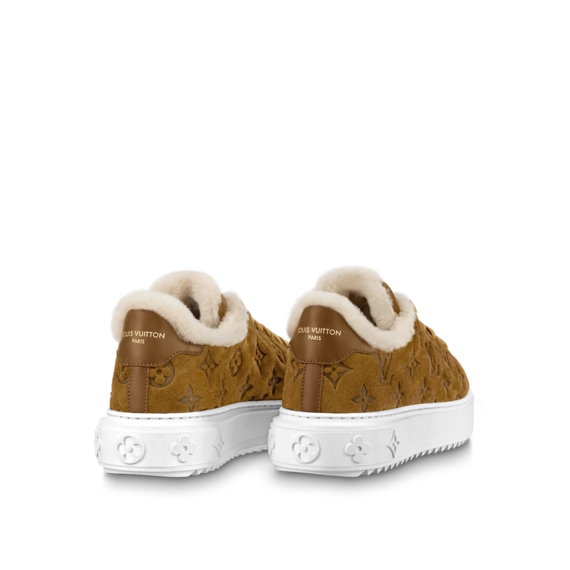 Iconic Louis Vuitton Time Out Sneaker in Cognac Brown - Just In!