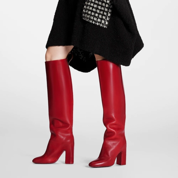 Women's Louis Vuitton Donna High Boot Red