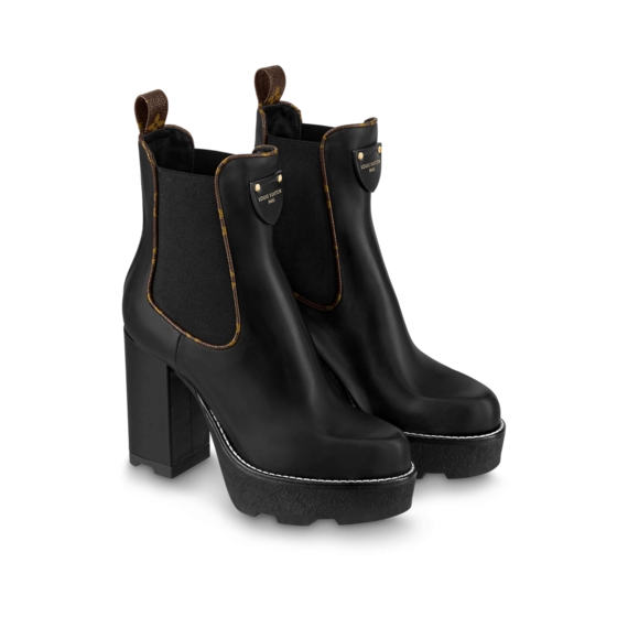 New Women's Lv Beaubourg Ankle Boot Black - Outlet
