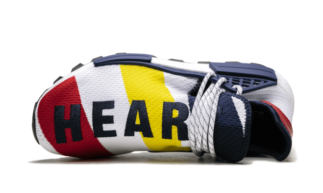 Get the BBC x Pharrell NMD Hu Heart and Mind For Men